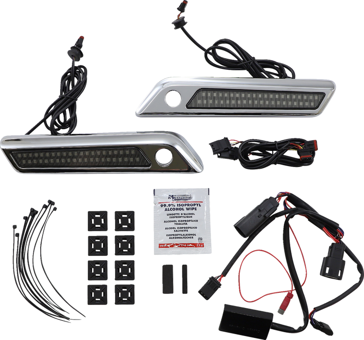Latch Light - Saddlebag - Dual Color - Smoke - Chrome