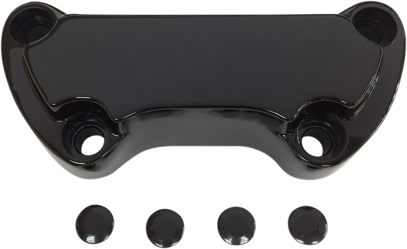 Handlebar Clamp - Scalloped - Black