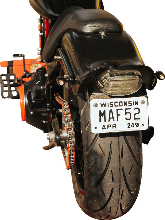 Taillight - with License Plate Illumination Window - Smoke