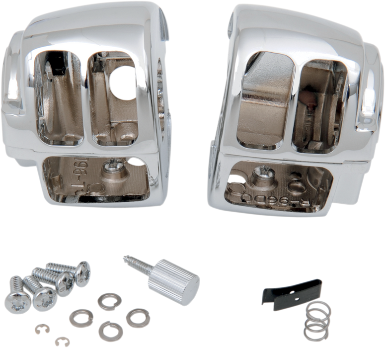 Handlebar Switch Housing Kit - Left - Lower - Chrome