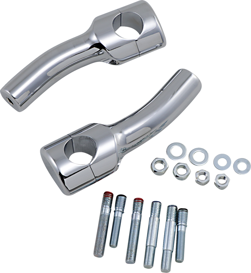 Big Buffalo Handlebar Risers - Pullback - 5-1/2" - Chrome