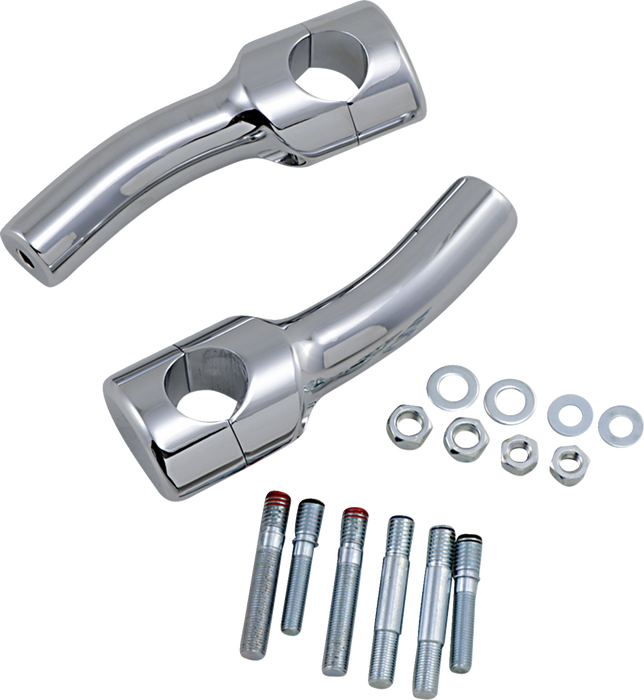 Big Buffalo Handlebar Risers - Pullback - 5-1/2" - Chrome
