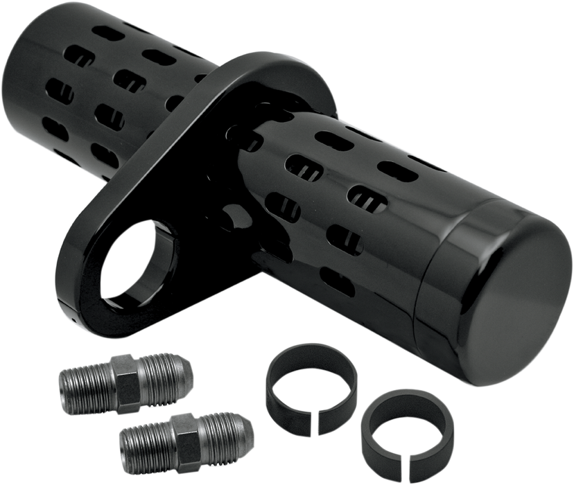 Oil Cooler Kit - No Gauge - Black - 1" - 1-1/4"