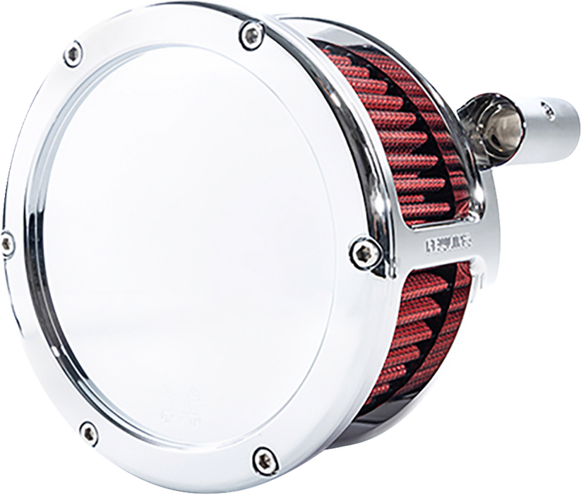 BA Air Cleaner Kit - Chrome with Red Filter - Twin Cam