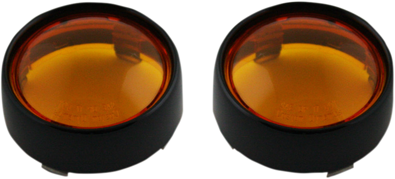 Bullet Signal Lenses - Black/Amber