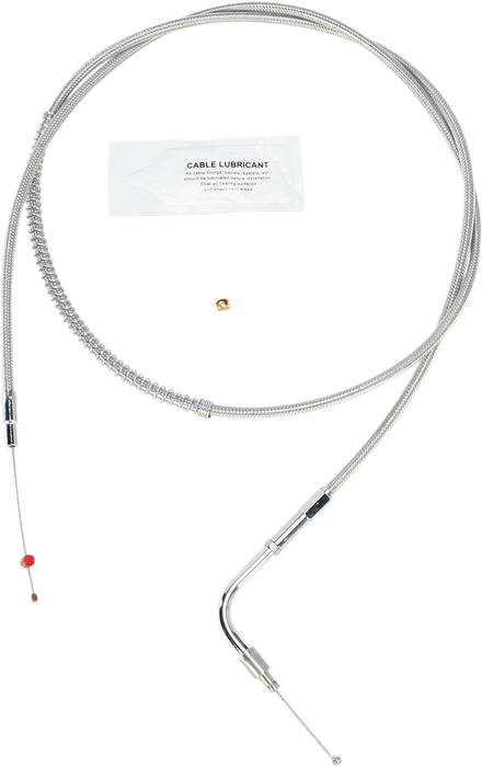 Stainless Steel Idle Cable - +10" - '96-'01 Touring