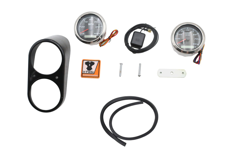 GPS Speedometer and Tachometer Dash Kit - Black