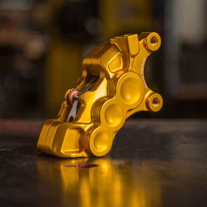 6-Piston Differential Bore Brake Calipers, 11.8" Gold