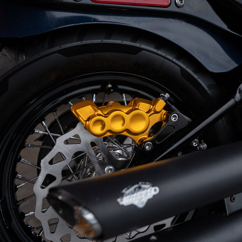 6-Piston Differential Bore Brake Calipers, 11.8" Gold