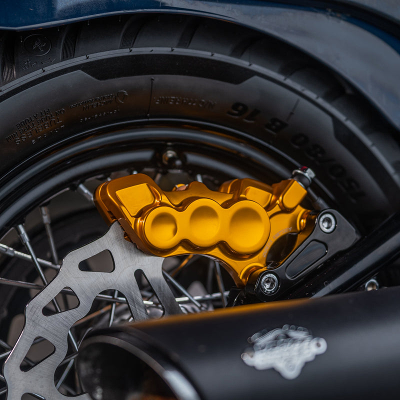 6-Piston Differential Bore Brake Calipers, 11.8" Gold
