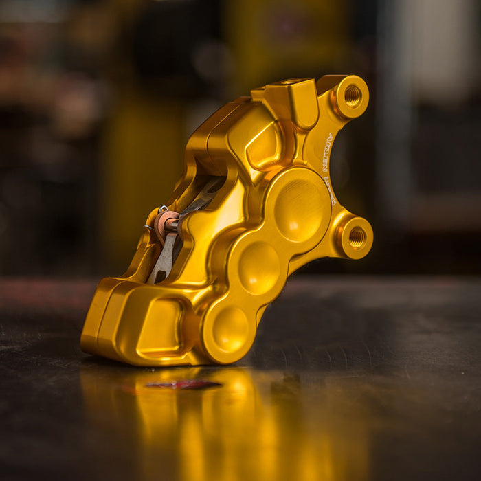 6-Piston Differential Bore Brake Calipers, 14" Gold