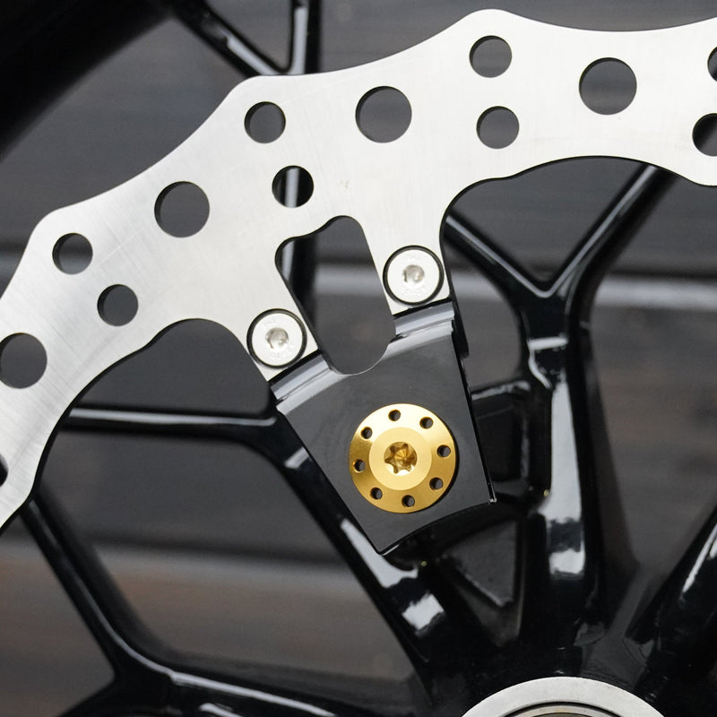 Titanium Floating Rotor Bolts, FLT Touring / Gold