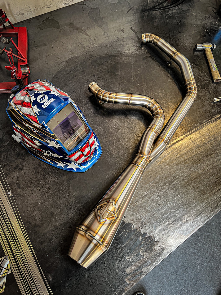 SP CONCEPTS M8 SOFTAIL EXHAUST- BIG BORE 4.5 *WORKS EDITION*