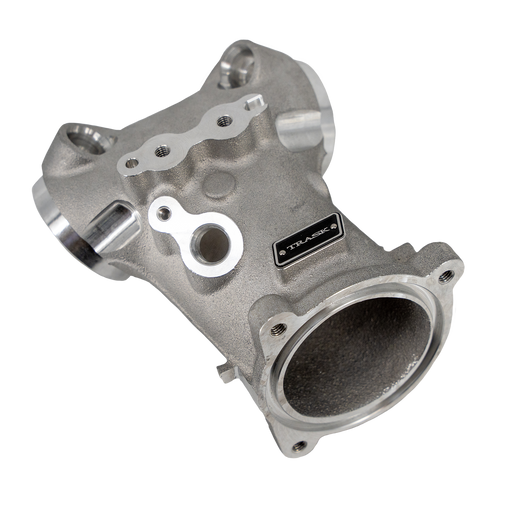 Trask billet intake manifold for Harley-Davidson motorcycles.