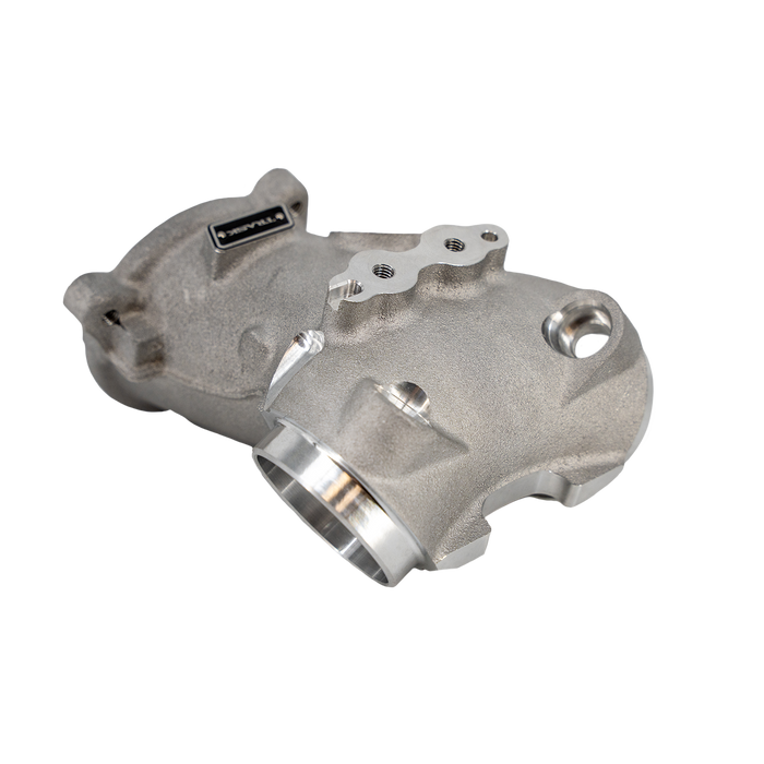 Trask billet intake manifold for Harley-Davidson motorcycles top view.