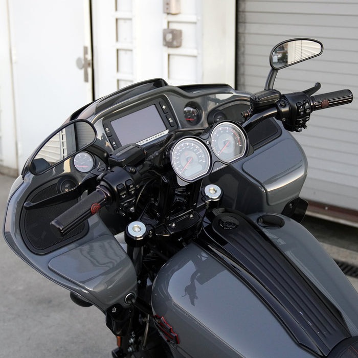 Method® Bagger Kickback Risers, Black — Ramjet Racing