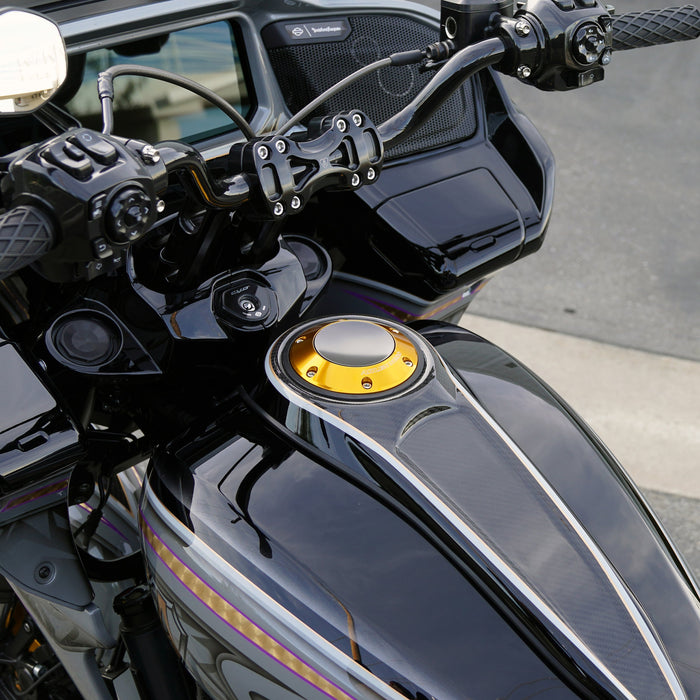 Pop-Up Gas Caps for 2024-up Touring, Gold