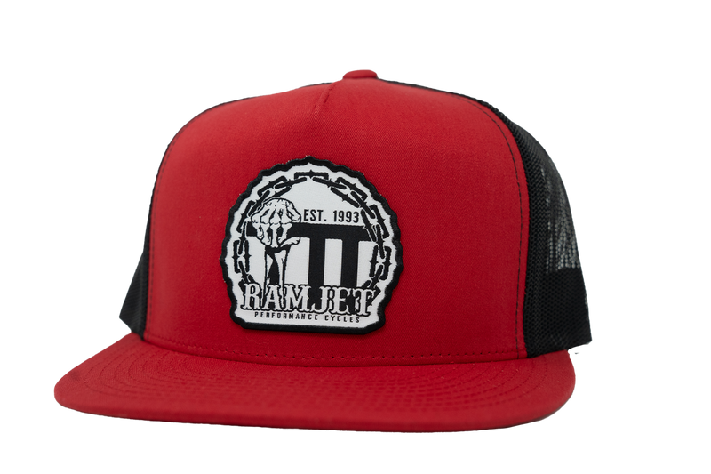 RAMJET RACING CHAIN FIST TRUCKER SNAPBACK RED