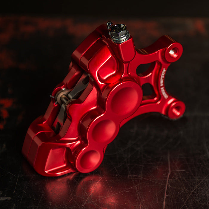 6-Piston Differential Bore Brake Calipers, 14" Red