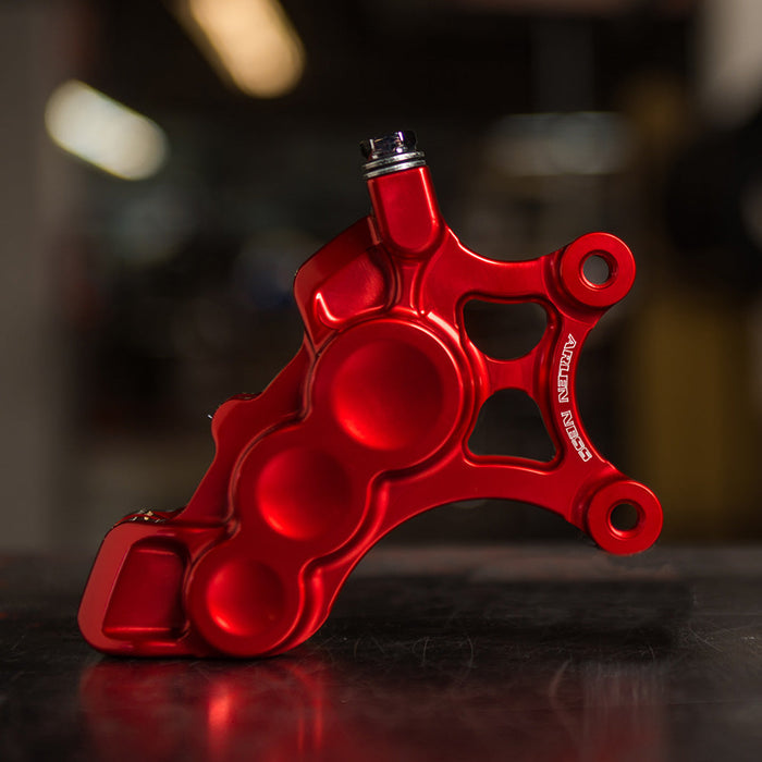 6-Piston Differential Bore Brake Calipers, 14" Red