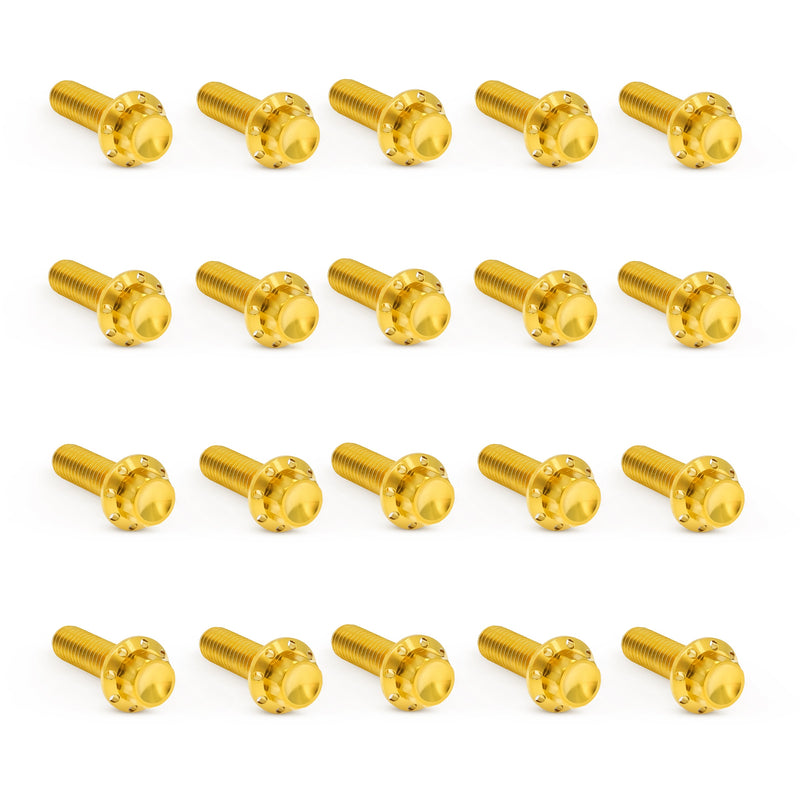 Rocker Box Titanium 12-Point Bolt Kits, Gold