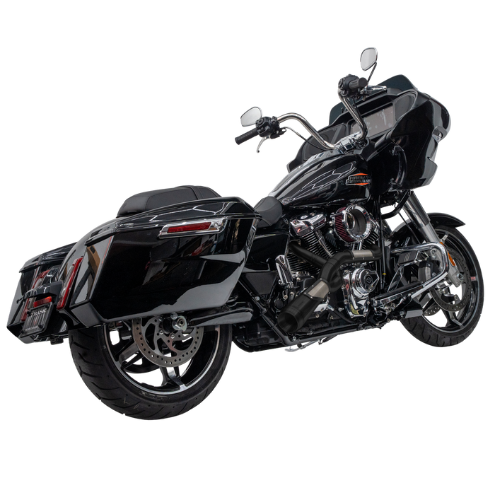 Trask Big Sexy in black on a Harley Davidson Road Glide