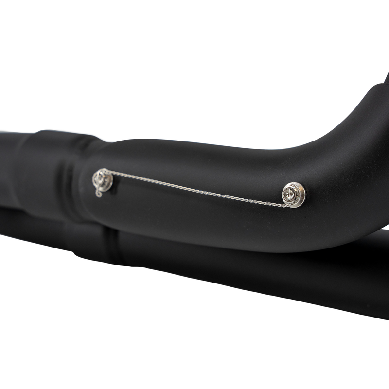 Assault: 2 Into 1 Harley-Davidson V-Rod Exhaust - Wire-Tied Heat Shields