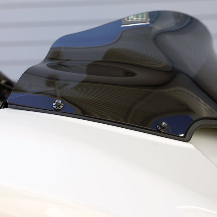 Titanium 12-Point Windshield Bolts for Road Glide, Black