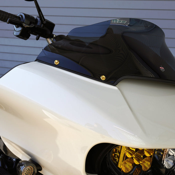 Titanium 12-Point Windshield Bolts for Road Glide, Gold