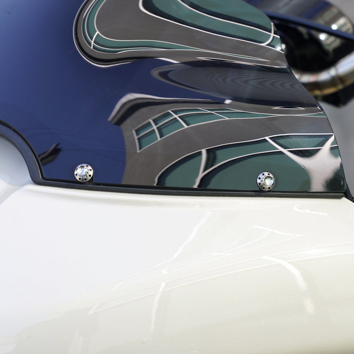 Titanium 12-Point Windshield Bolts for Road Glide, Polished