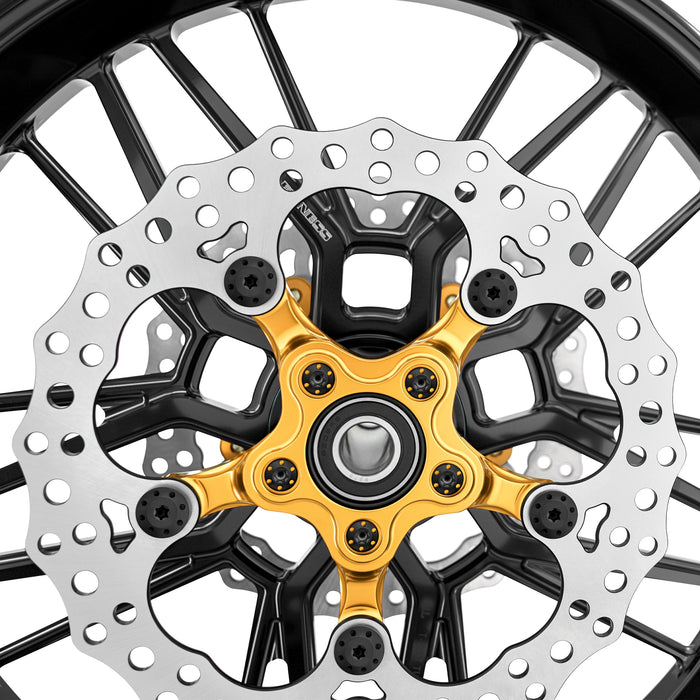 Titanium Floating Rotor Bolts, FLT Touring / Black