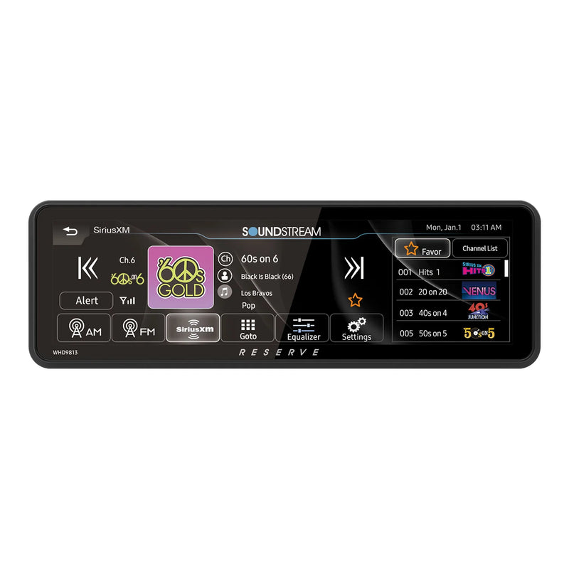 SOUNDSTREAM '98-'13 TOURING SINGLE DIN UNIT *APPLE/ANDROID PLAY*