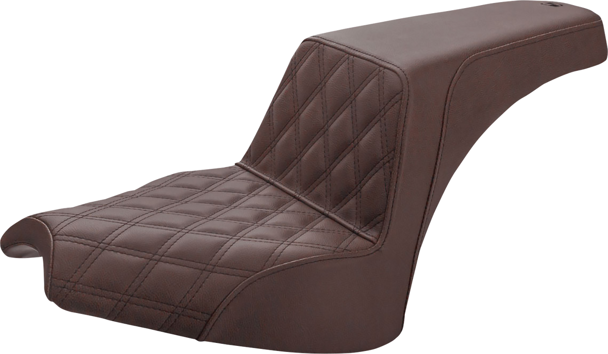 Step-Up Seat - Front Lattice Stitch/Rear Smooth - Brown - Chief