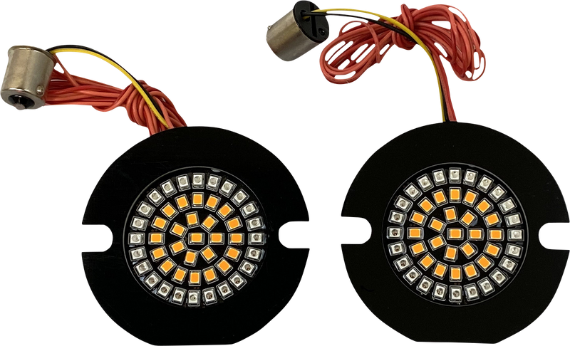 Flat Rear Turn Signal - 1156 - Amber Lens