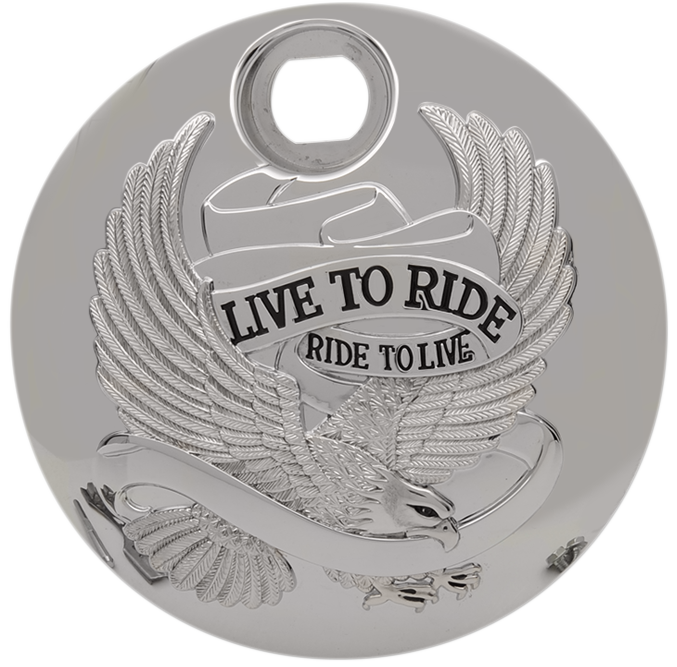 "Live to Ride" Console Door - Chrome