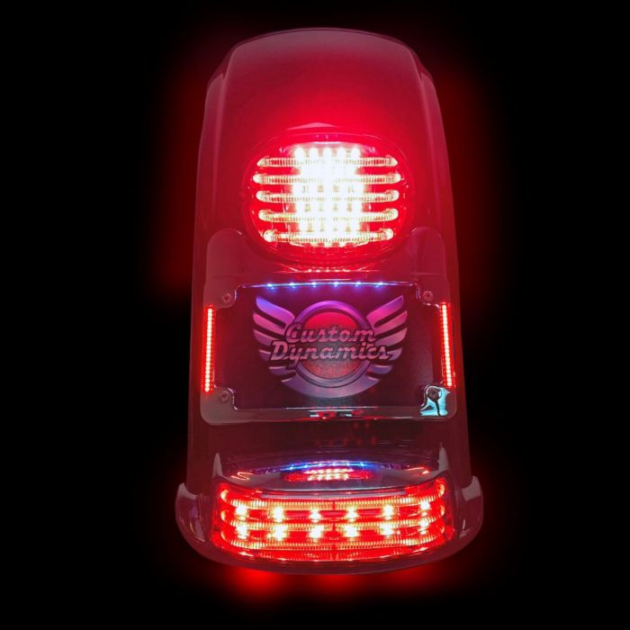 Custom Dynamics Turn signal eliminator tri-radius plate
