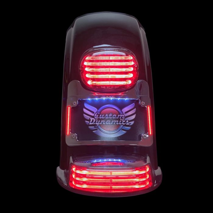 Custom Dynamics Turn signal eliminator tri-radius plate