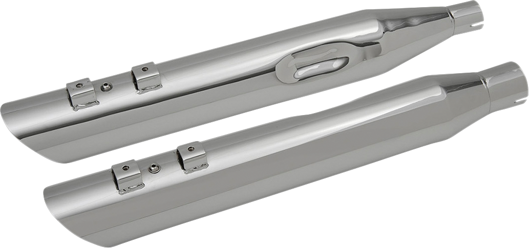 3-1/2" Slashdown Slip-On Mufflers - Chrome