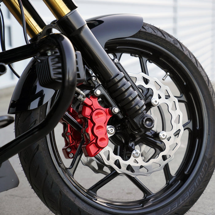 6-Piston Differential Bore Brake Calipers, 11.8" Red