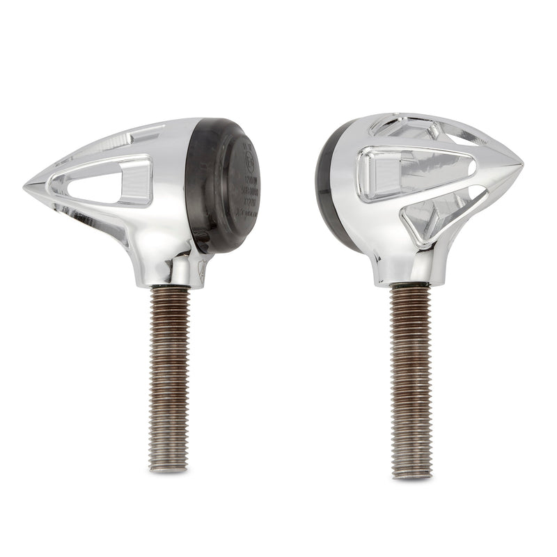 1" Teardrop LED Indicator Lights, Chrome
