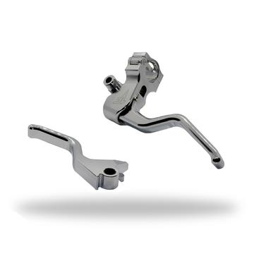 1FNGR EASY PULL CLUTCH + BRAKE LEVER COMBO | CHROME - DYNA/SOFTAIL