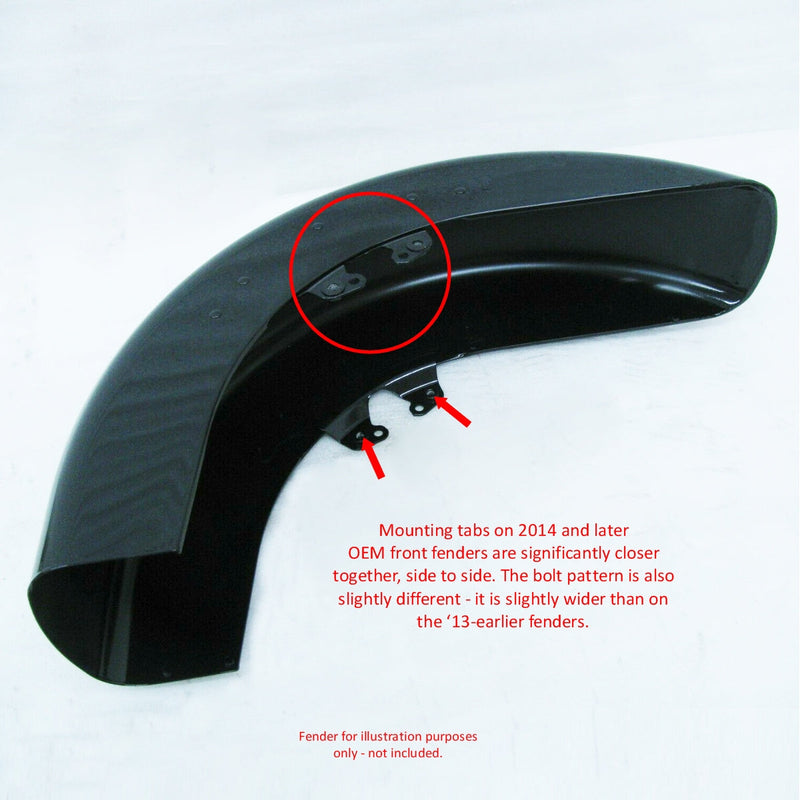 GEEZER ENGINEERING 49MM FORK CONVERSION FOR 2014 & LATER TOURING STYLE FENDER