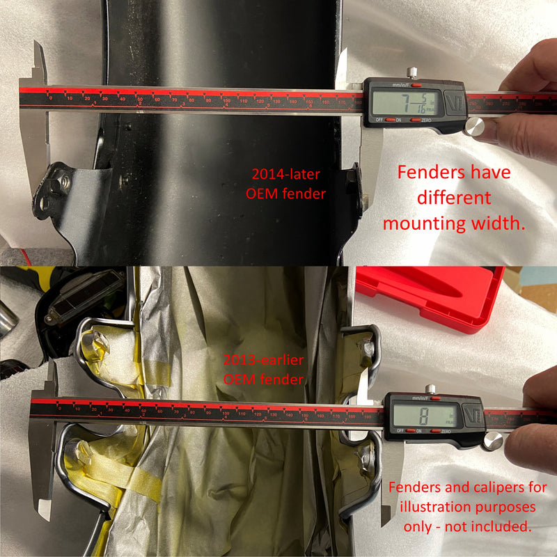 GEEZER ENGINEERING 49MM FORK CONVERSION FOR 2014 & LATER TOURING STYLE FENDER