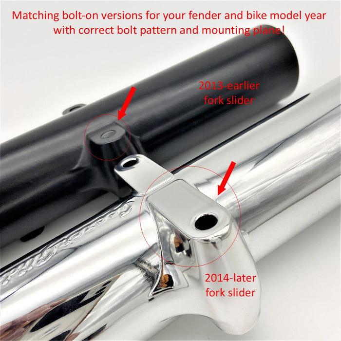 GEEZER ENGINEERING 49MM FORK CONVERSION FOR 2014 & LATER TOURING STYLE FENDER
