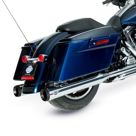 S&S Grand Nationals Slip-On Mufflers - Thruster chrome Twin cam / Evo