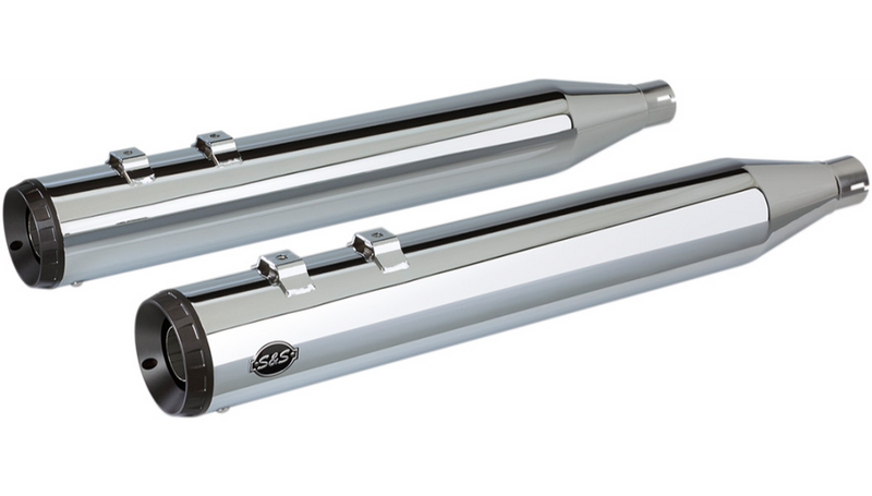 S&S Grand Nationals Slip-On Mufflers - Thruster chrome Twin cam / Evo