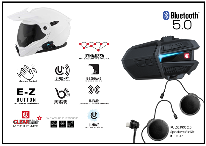 UCLEAR MOTION 6 BLUETOOTH HELMET AUDIO KIT