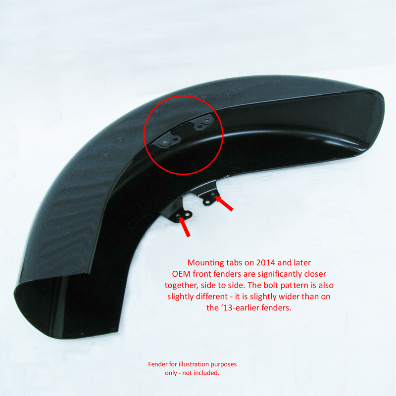 GEEZER ENGINEERING 49MM FORK CONVERSION FOR 2013 & EARLIER TOURING STYLE FENDER