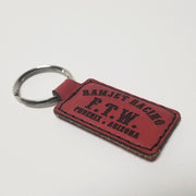 Ramjet Racing Red Leather Key Chain