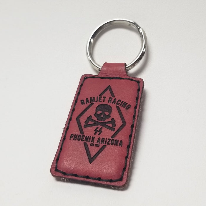 Ramjet Racing Red Leather Key Chain